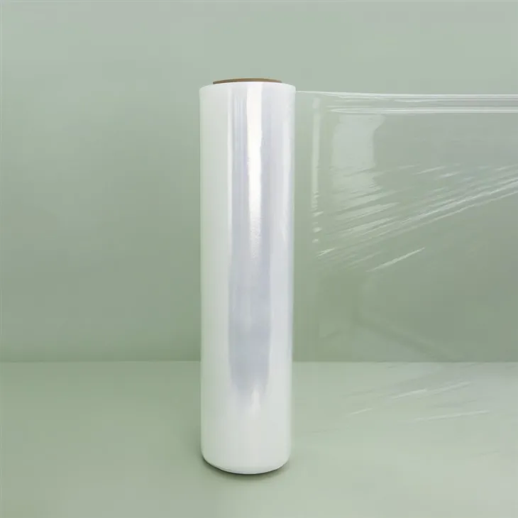 Transparent wrapping film roll